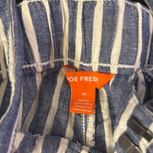 Linen pants Joe fresh blue and white stripes - Picture 3 of 5